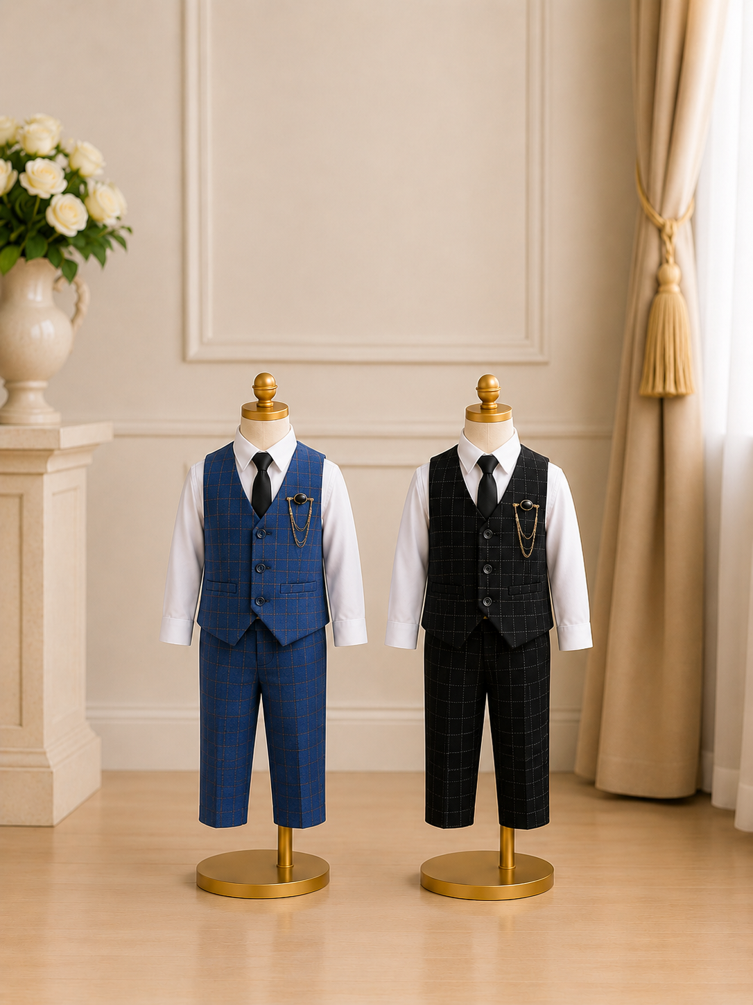 Costume Victor| Ensemble Élégance Parisienne à Carreaux
