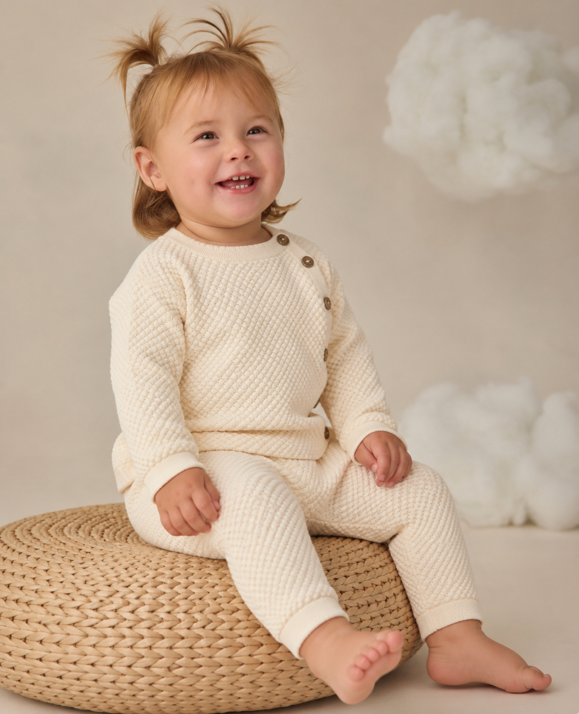Ensemble Bébé Maille Douce 100% Coton Peigné | 0-12 Mois|Littlebunz