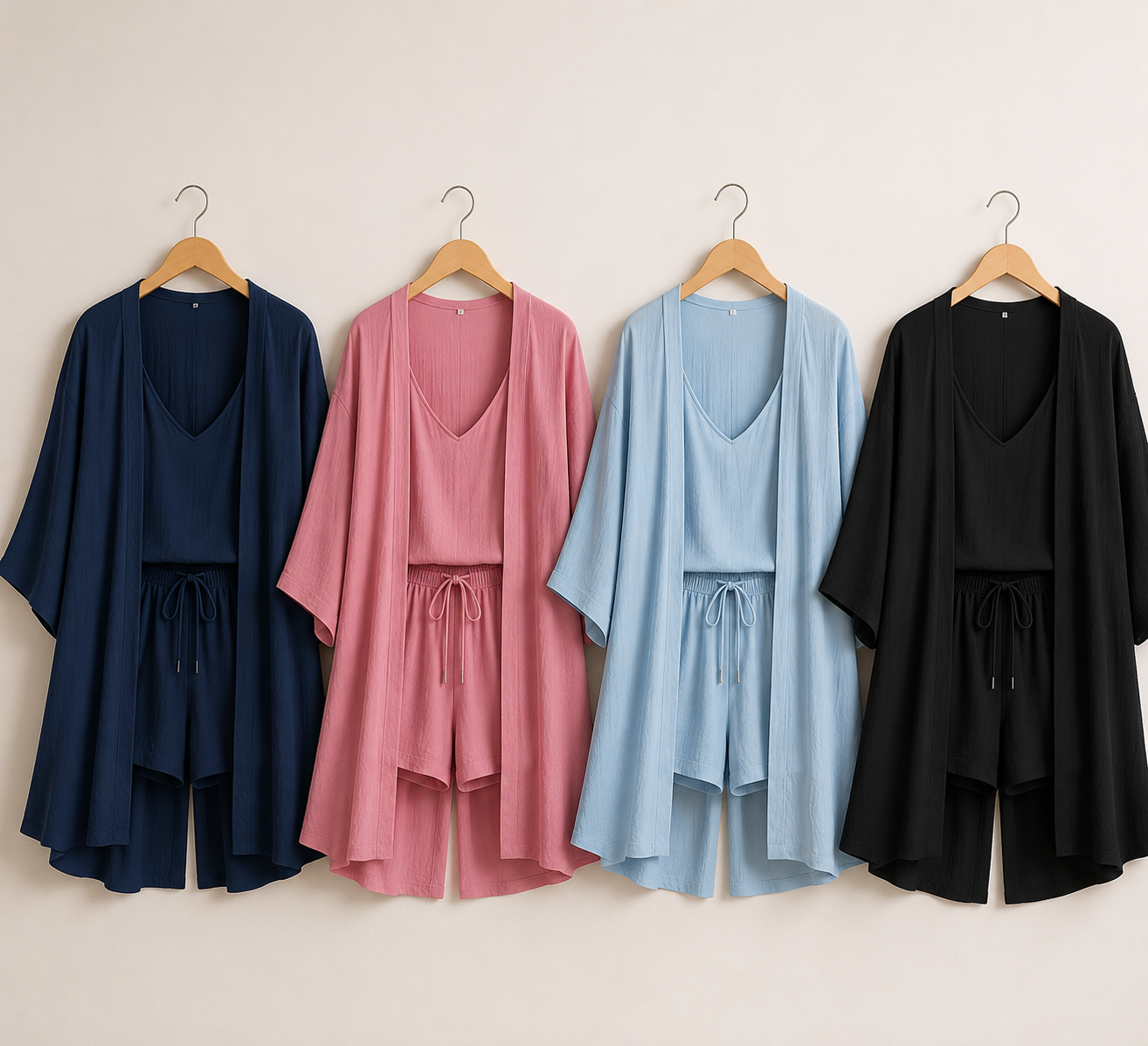 Ensemble 3 Pièces Femme Débardeur & Short – Tenue Légère & Confortable | LittleBunz