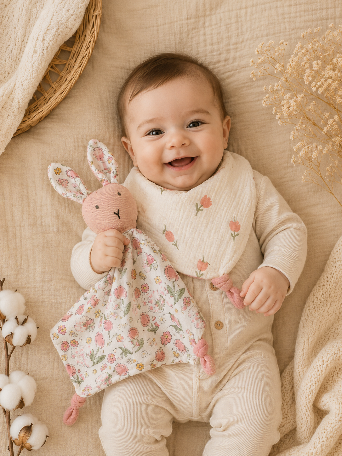 Lange Bavoir Bébé en Mousseline | 100% Coton | LittleBunz
