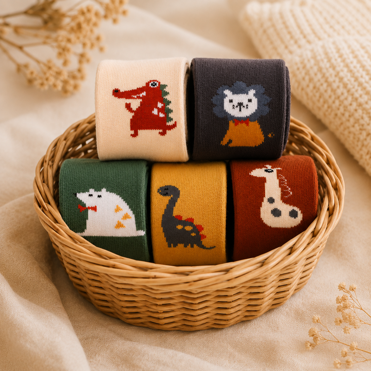 Chaussettes Hautes Antidérapantes pour Bébé – Confort & Sécurité