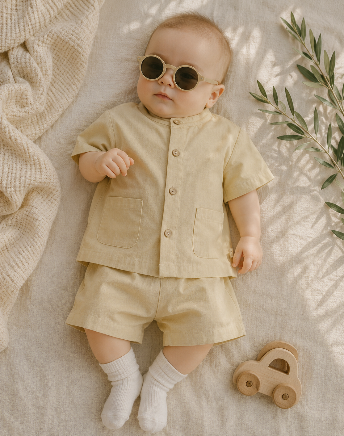 Ensemble 2 Pièces Enfant | Chemise & Short |LittleBunz | 12mois à 5 ans