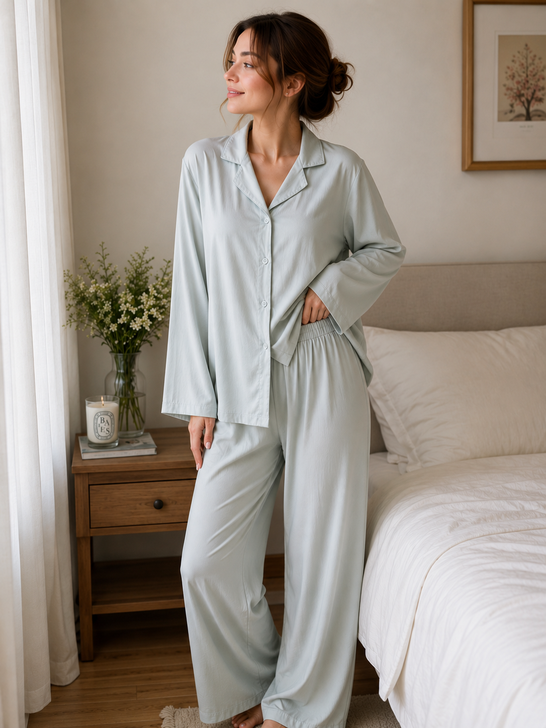 Pyjama Satiné Manches Longues | LittleBunz