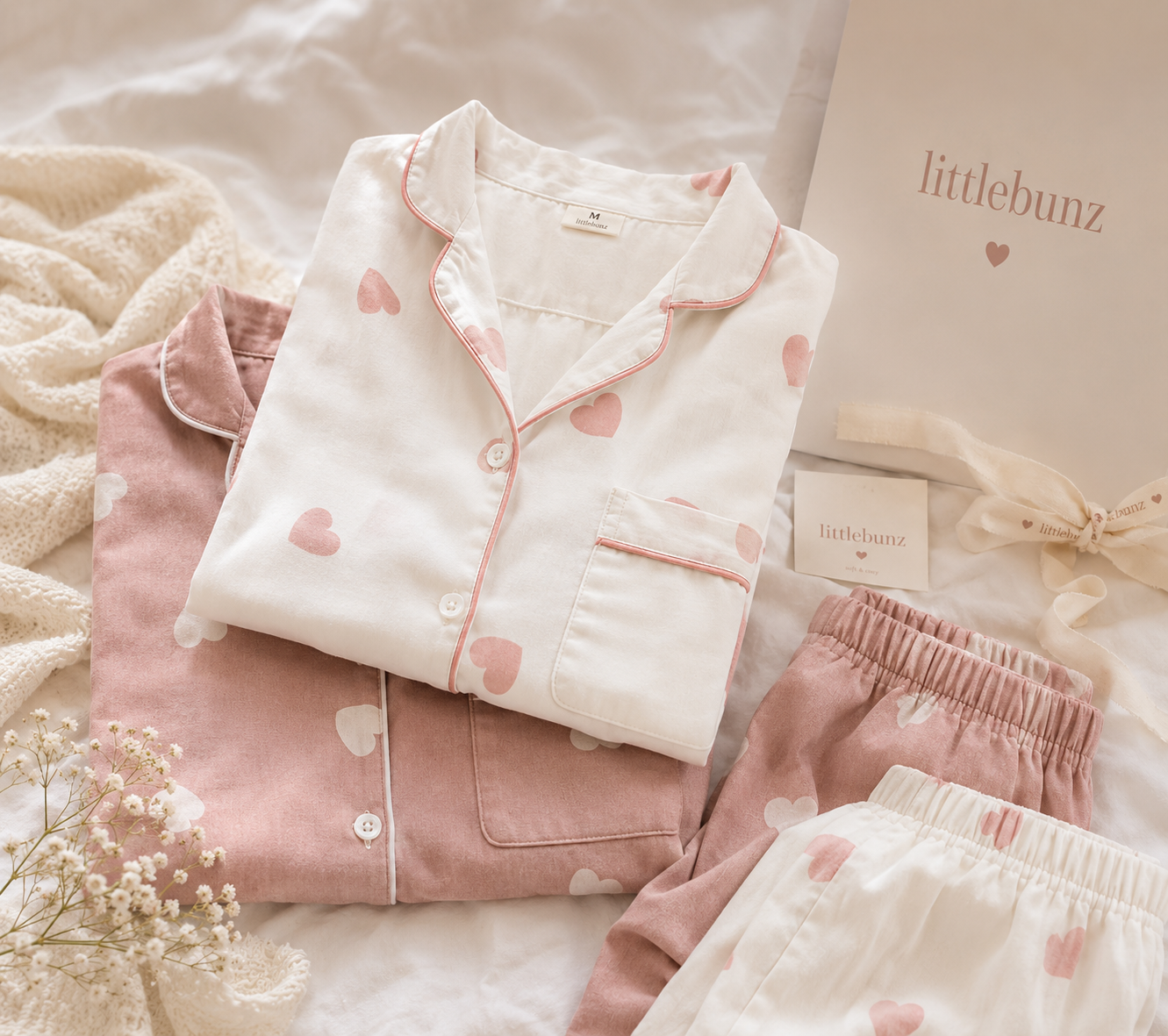 Ensemble Pyjama LittleBunz – Coton 100% | Manches Longues & Pantalon |