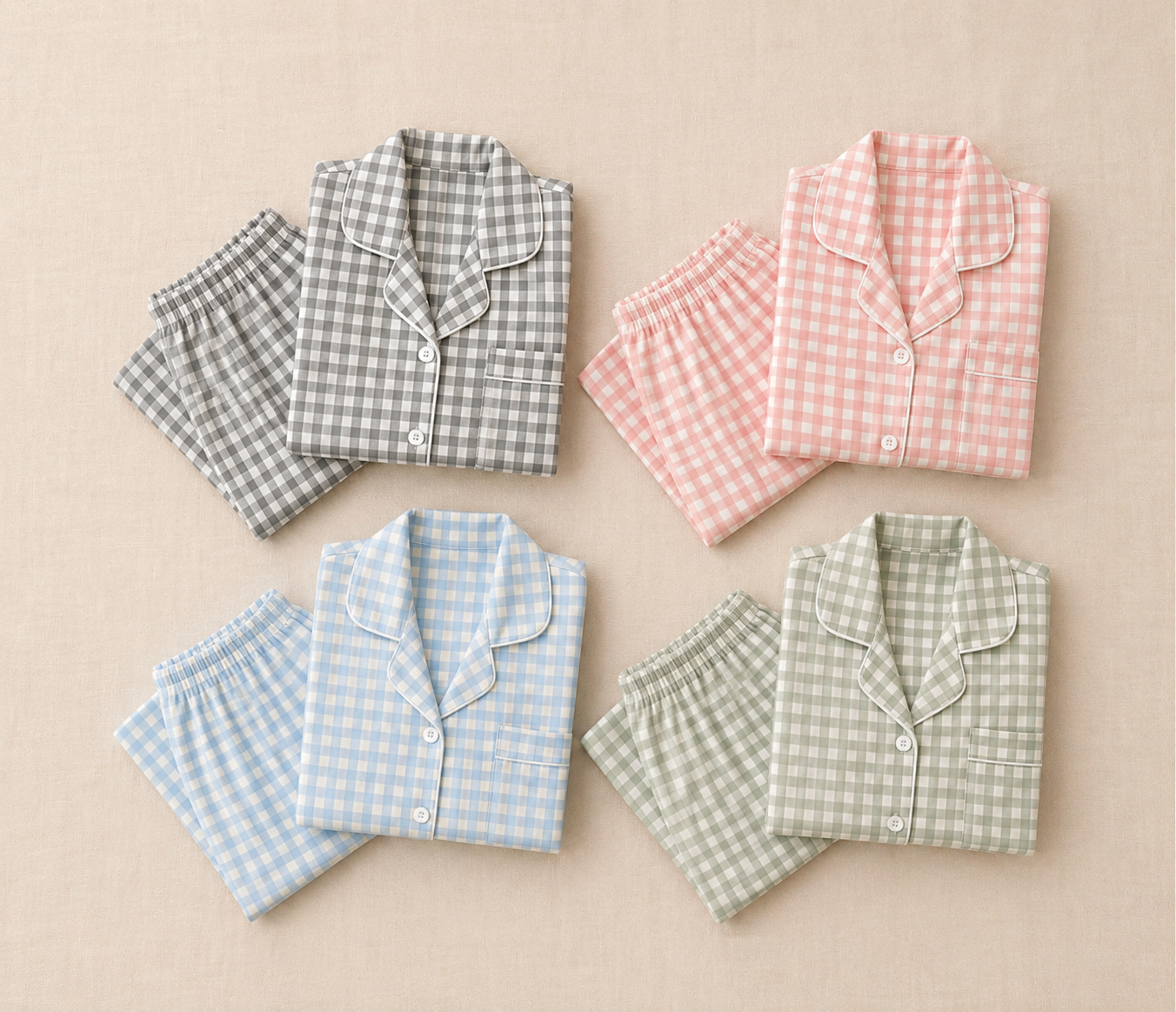 Ensemble Pyjama Maman | Motif Damier | LittleBunz