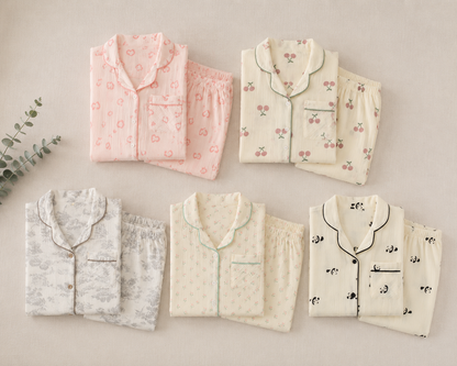 Ensemble Pyjama 3 Pièces Maman | Coton Doux & Motifs Fleuris – LittleBunz