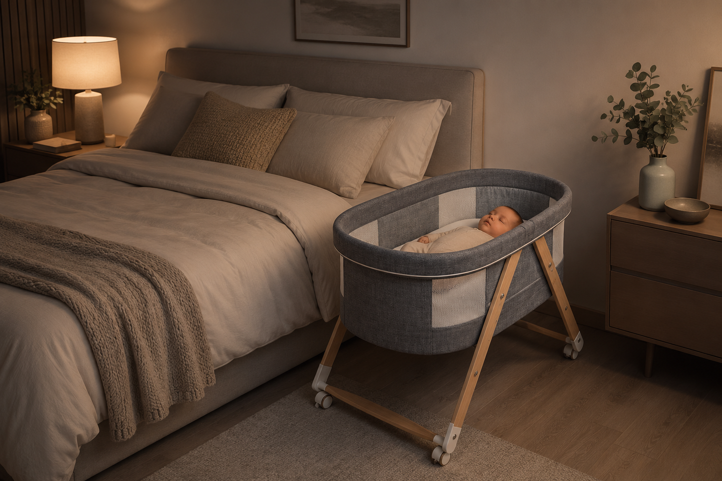 Berceau Pliable – Couffin Portable & Sécurisé pour Nouveau-Né