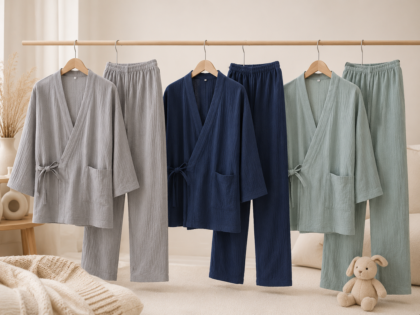 Pyjama Kimono en Coton – Super Doux . Unisexe, Couple