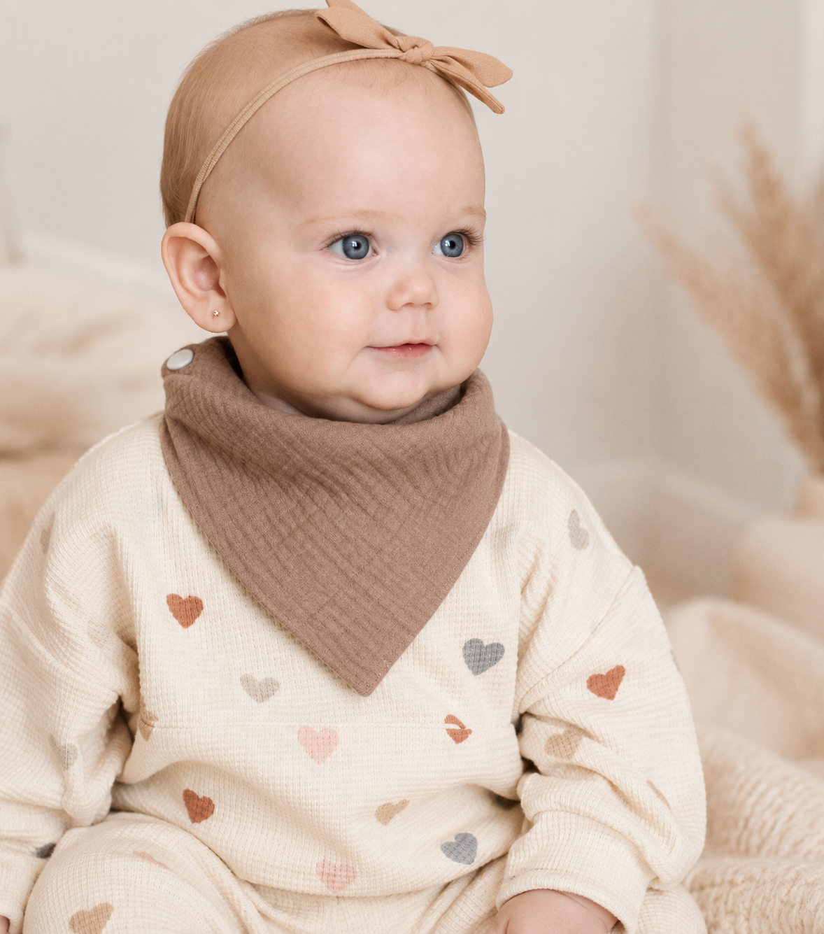 Bavoirs Bébé en Coton | Lot de 5 | Doux & Ultra-Absorbants|LittleBunz