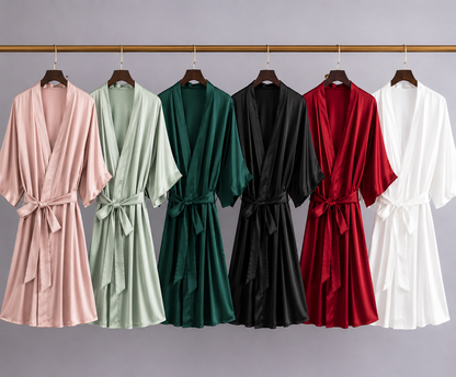 Robe kimono satin femme – Vêtement de nuit élégant | Littlebunz