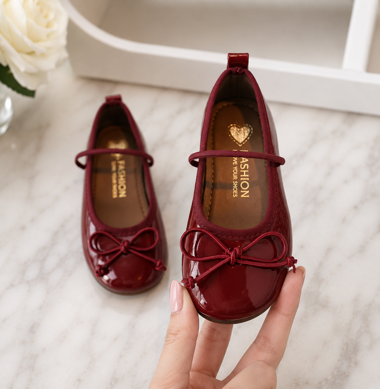 Chaussures en cuir pour filles, nouvelle mode de printemps | Ballerine Noemie| EU 21-36 |