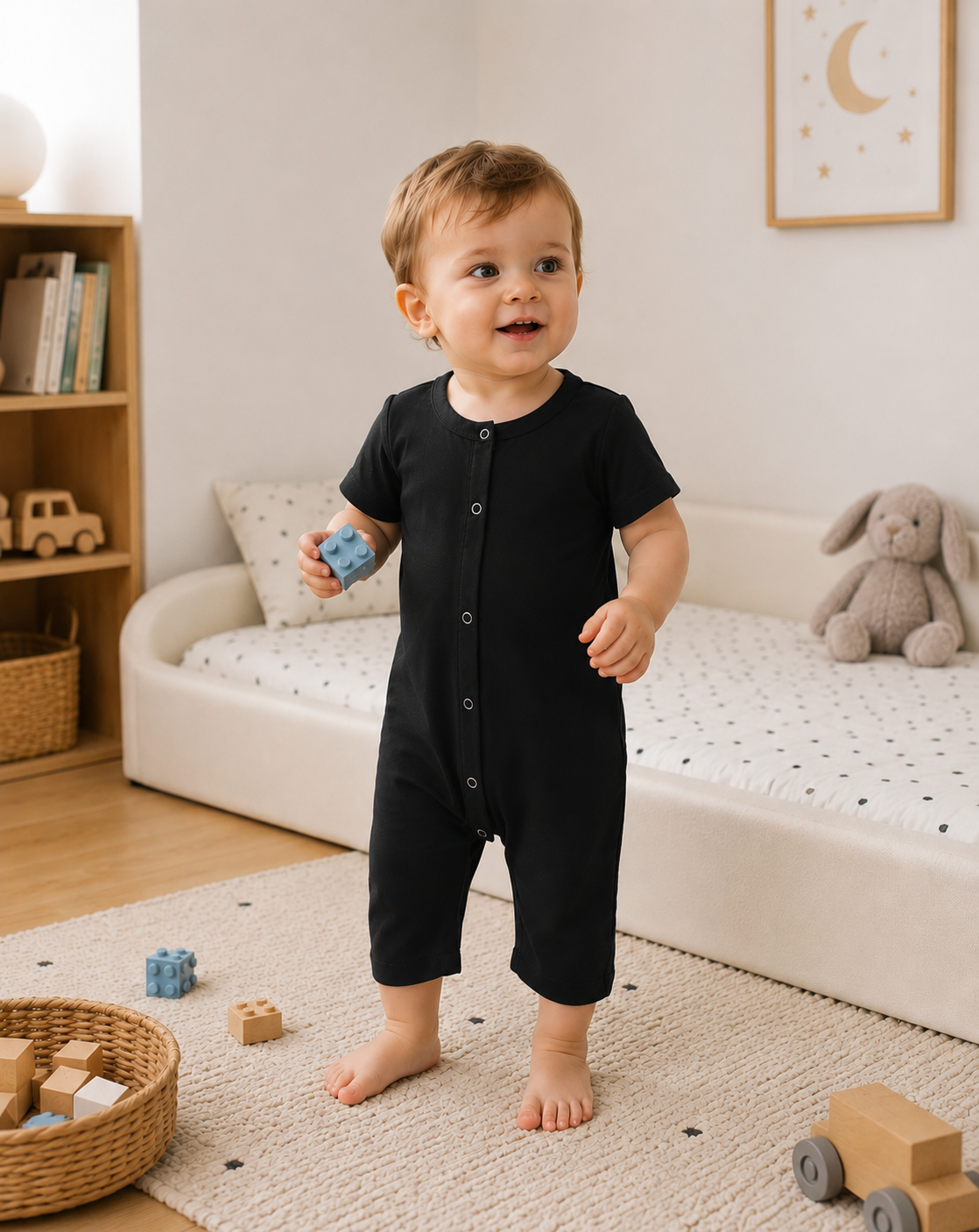 Body Bébé Été – Combinaison Courte en Coton | Garçon & Fille