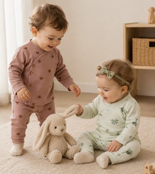 Pyjama Bébé Automne en Coton Doux – ensemble chaud & Confortable