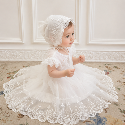 Robe de Baptême et accessoires Bebe Fille en Dentelle – LittleBunz
