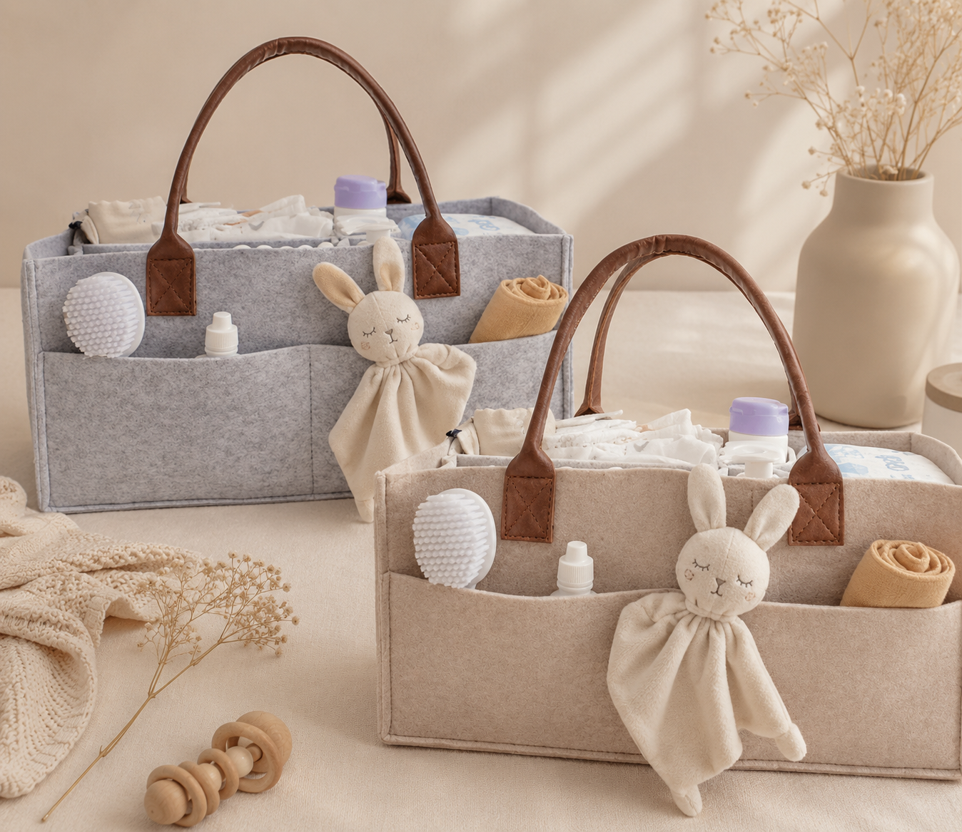 Panier de rangement en feutre pour bébé |Littlebunz