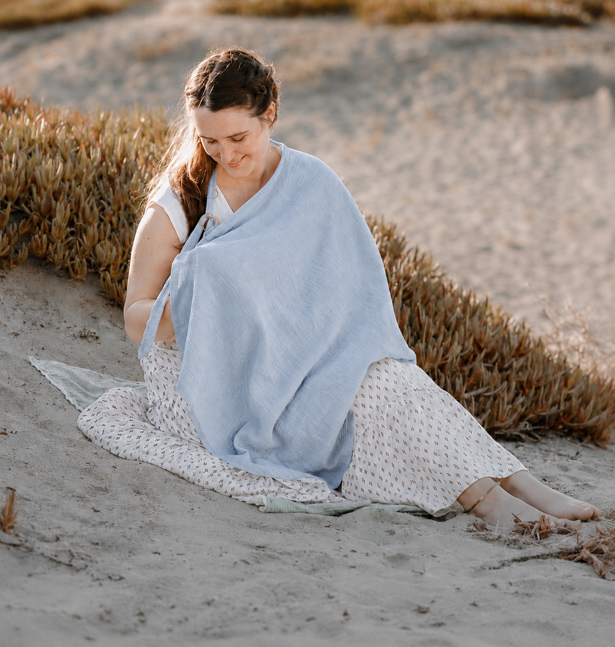 Cape d’Allaitement en Coton – Tablier Discret & Réglable pour Maman |Littlebunz