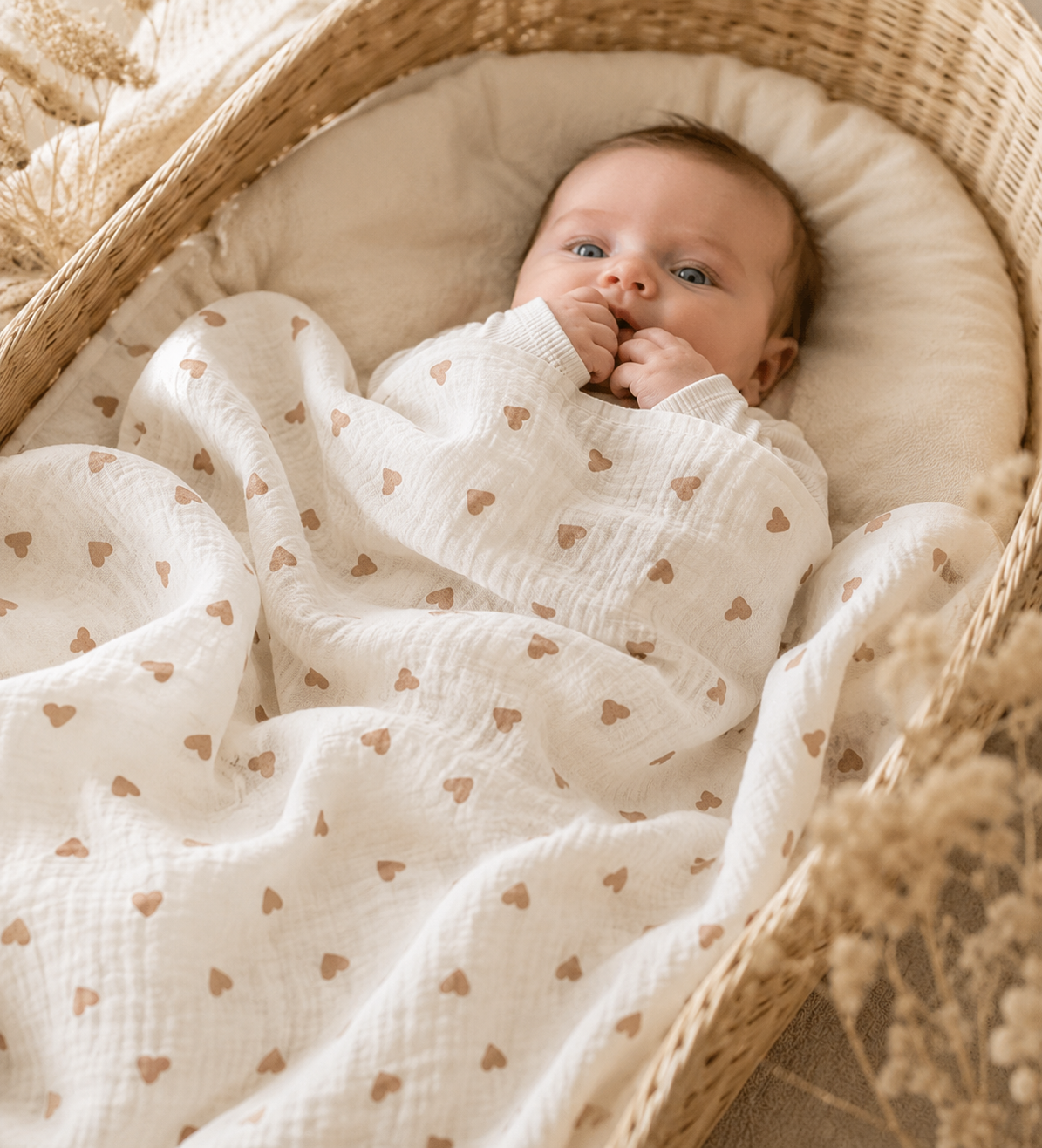 Couverture Mousseline Coton pour Bébé – Lange Unisexe|LittleBunz