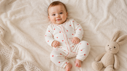 Barboteuse Bébé – 100% Coton Doux | Motifs Mignons | 3-18 Mois | LittleBunz