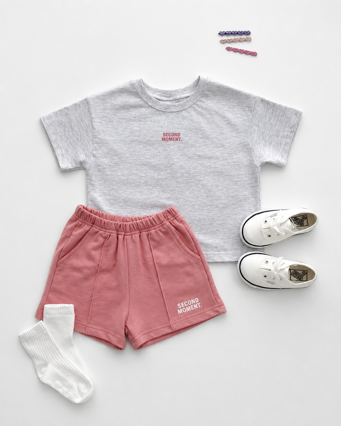 Ensemble 2 Pièces Bébé Enfant T-Shirt Short Lettres Unisexe Été | LittleBunz