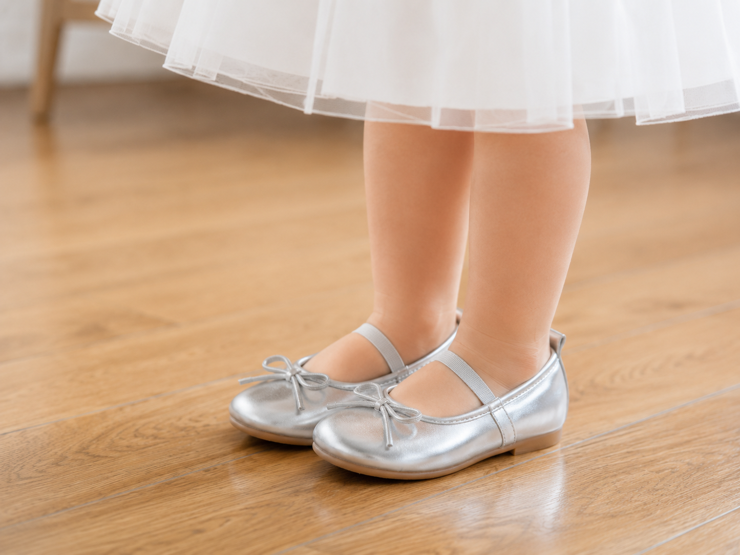 Chaussures en Cuir Véritable pour Filles – Nœud & Semelle Souple