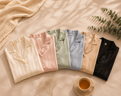 Pyjama Satin Doux pour Maman | Ensemble de Nuit Élégant LittleBunz