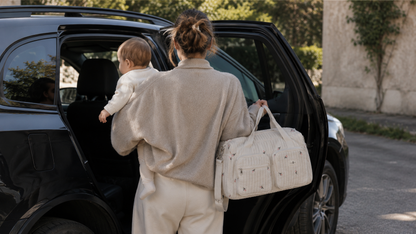 Sac à Langer Fleuri Brodé – Sac de Transport Affaires Bébé | LittleBunz