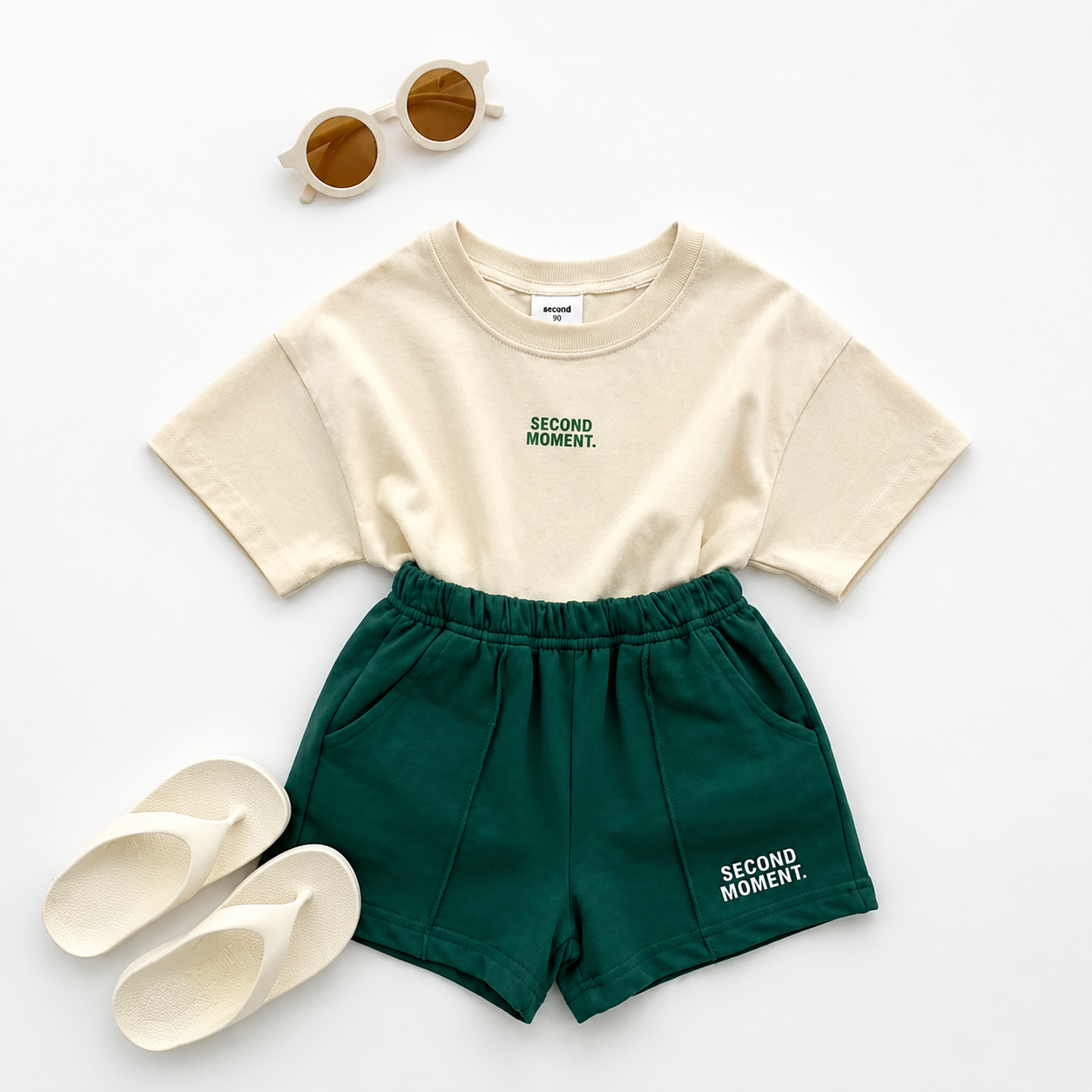 Ensemble 2 Pièces Bébé Enfant T-Shirt Short Lettres Unisexe Été | LittleBunz