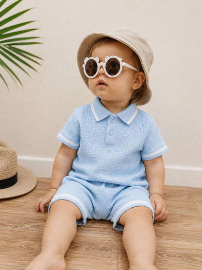 Ensemble Polo & Short Bébé Garçon | Col Rabattu | 6mois à 3 ans|LittleBunz
