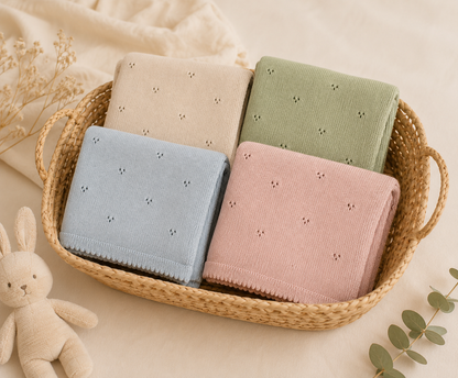 Couverture Tricotée Bébé – Douce, Chaude & Respirante | Littlebunz