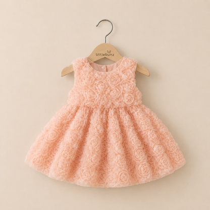 Robe Bébé Fille Baptême Mariage Fleurs Coton 6-24 Mois | LittleBunz