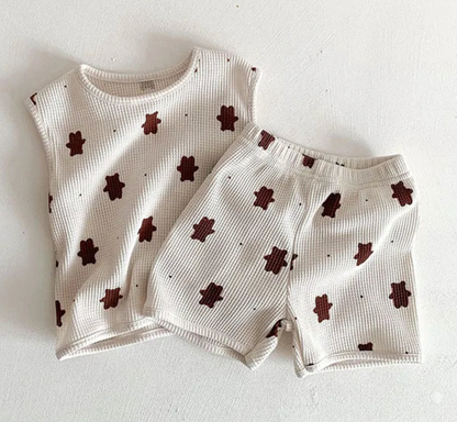 Ensemble Débardeur & Short Bébé | Tissu Gaufré | 3mois à 3 ans|LittleBunz