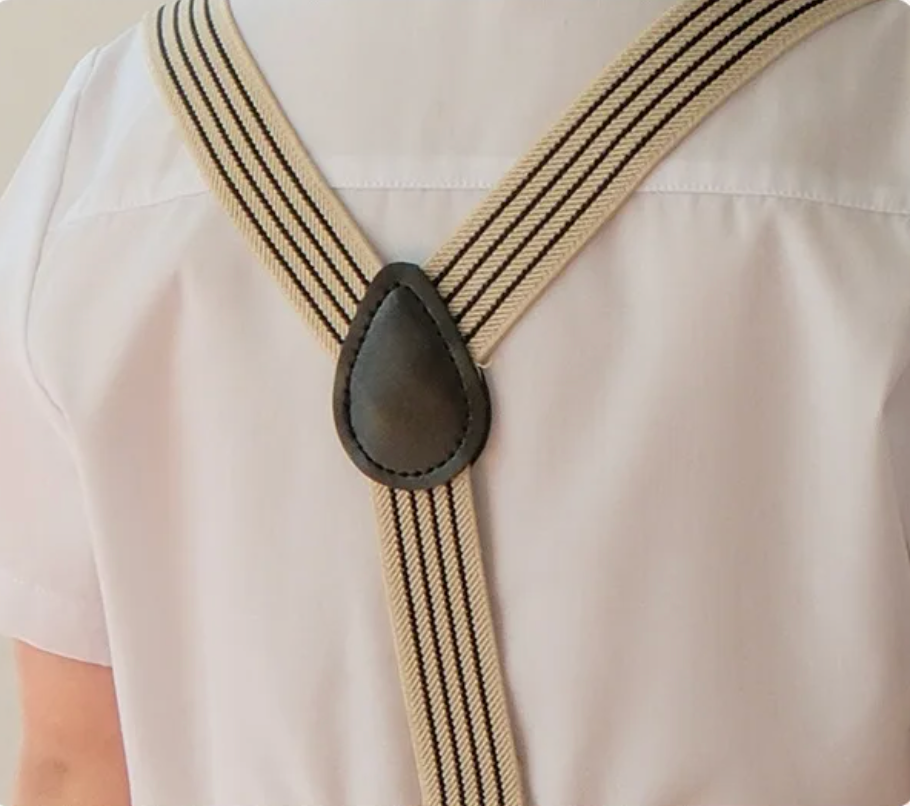 Ensemble Cérémonie Hugo | Costume d'Été 4 Pièces avec Bretelles pour Garçon