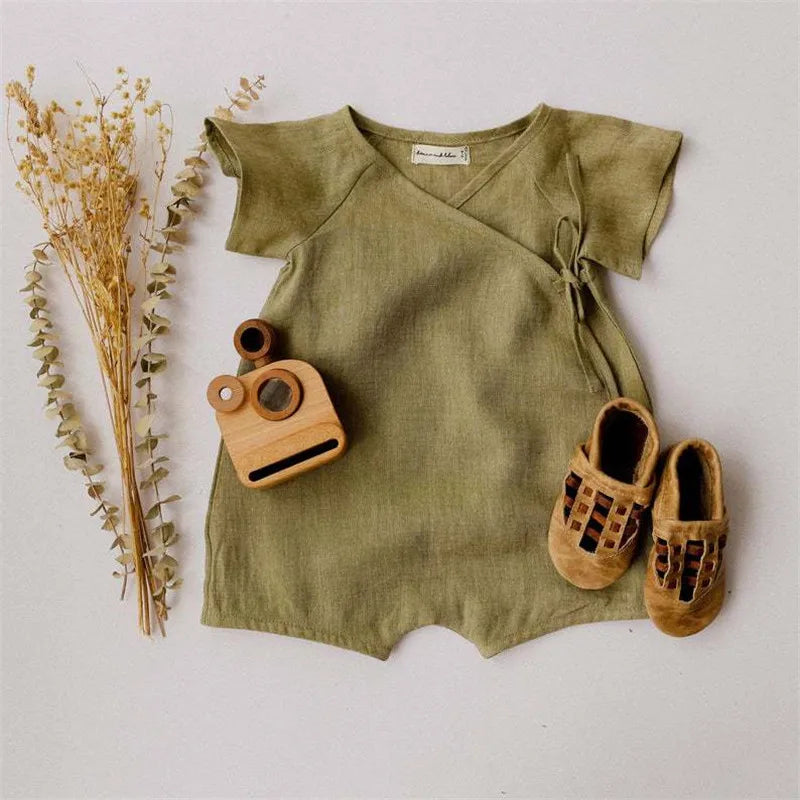 Barboteuse Été en Lin & Coton Unisexe – Littlebunz