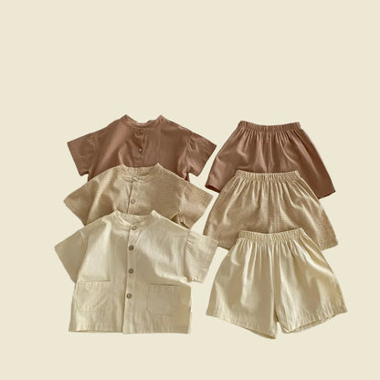 Ensemble 2 Pièces Enfant | Chemise & Short |LittleBunz | 12mois à 5 ans