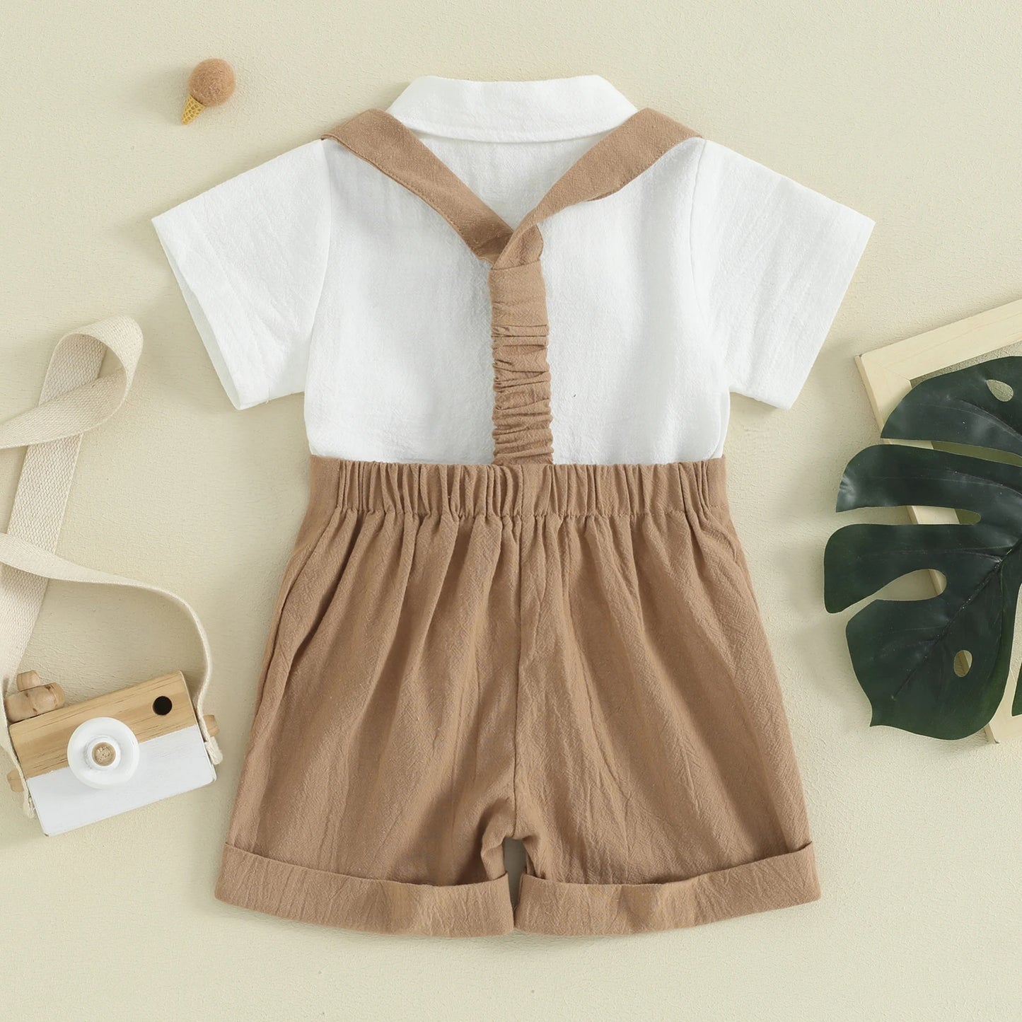 Ensemble Bapteme Petit Garcon Barboteuse et Salopette – Little Bunz