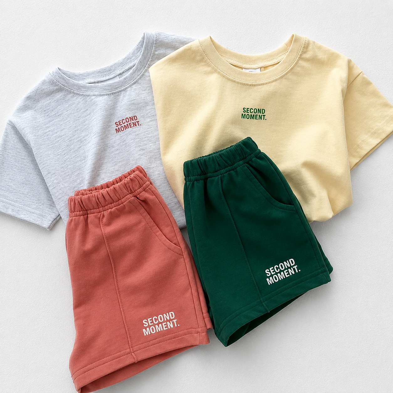 Ensemble 2 Pièces Bébé Enfant T-Shirt Short Lettres Unisexe Été | LittleBunz