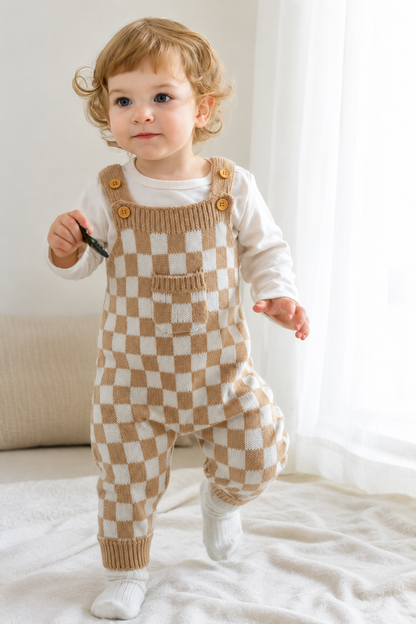 Salopette bebe a carreaux – Doux & Tendance | LittleBunz