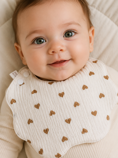 Bavoir Bébé en Coton Pur | Doux & Absorbant