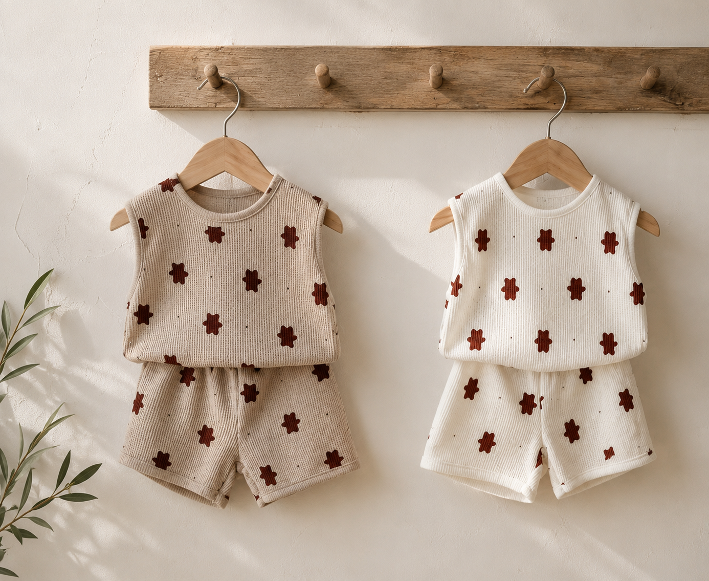 Ensemble Débardeur & Short Bébé | Tissu Gaufré | 3mois à 3 ans|LittleBunz