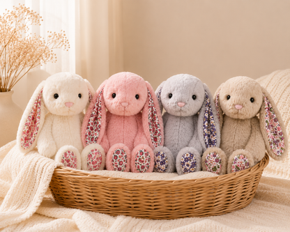 Doudou Lapin Floral  – Super  Doux  | LittleBunz