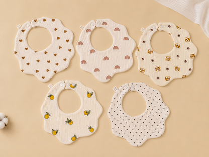 Bavoir Bébé en Coton Pur | Doux & Absorbant