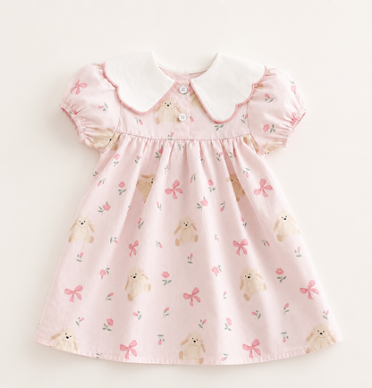 Robe d'Ete Bebe Fille avec Noeud – LittleBunz