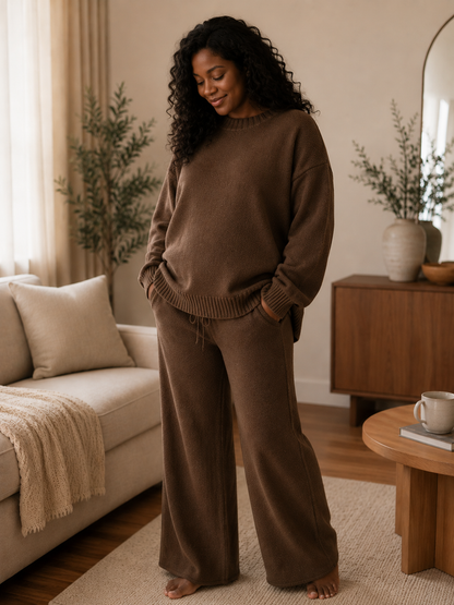 Ensemble Pull 2 Pièces Oversize Femme – Tenue Cosy & Tendance | LittleBunz