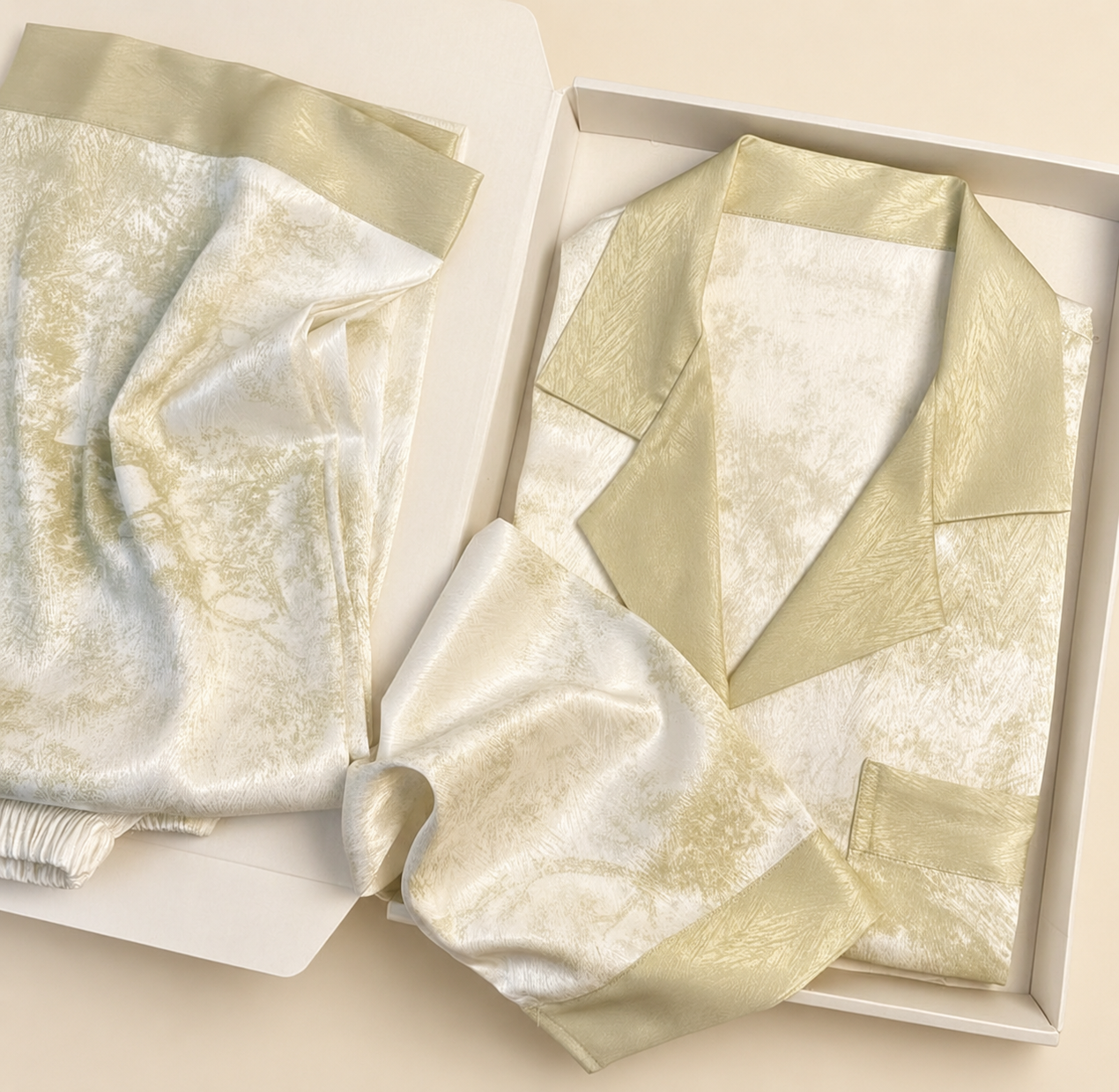 Tenue Maison Maman | Soie Glacée & Motifs Fleuris | 2 Pièces|LittleBunz